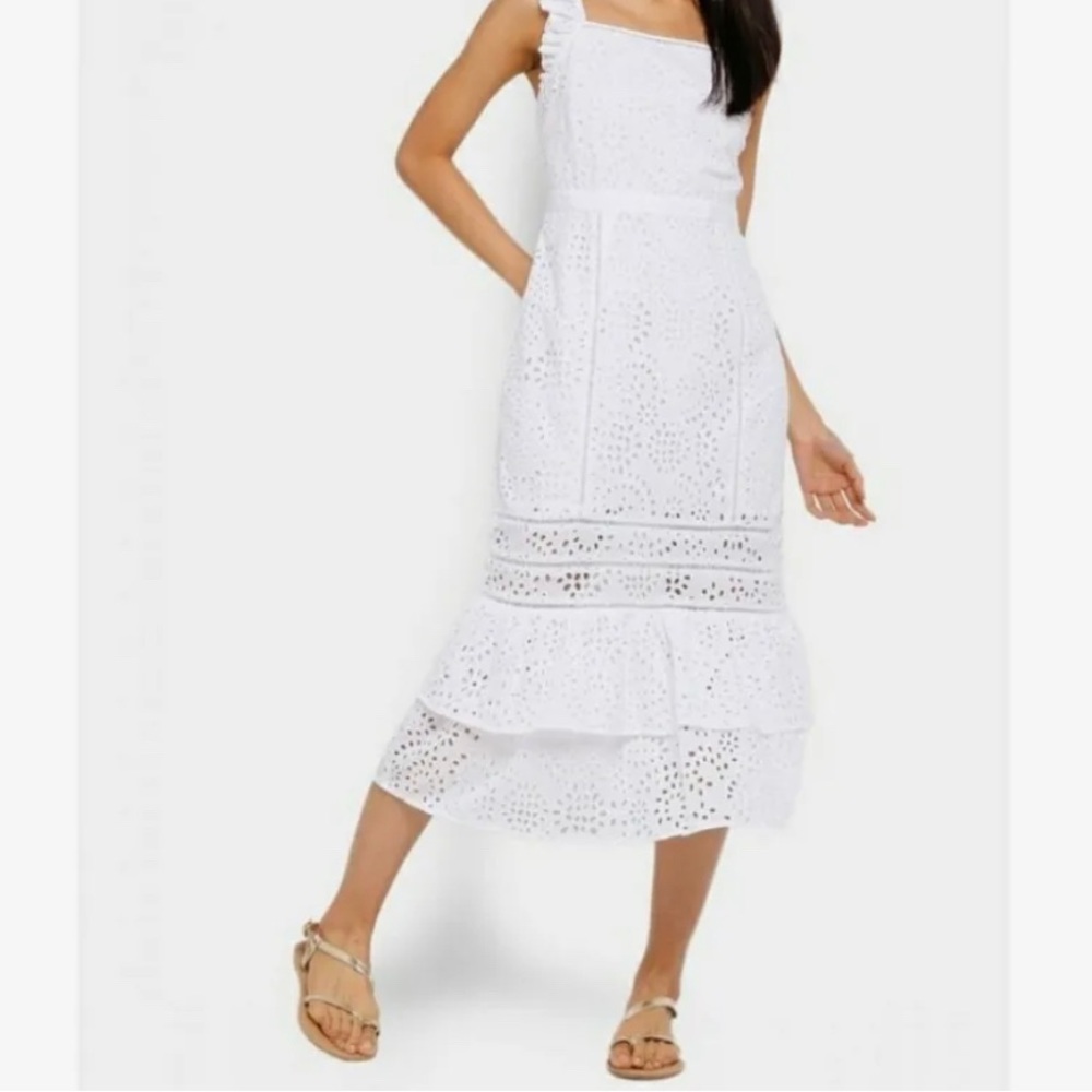 Banana Republic White Eyelet Dress